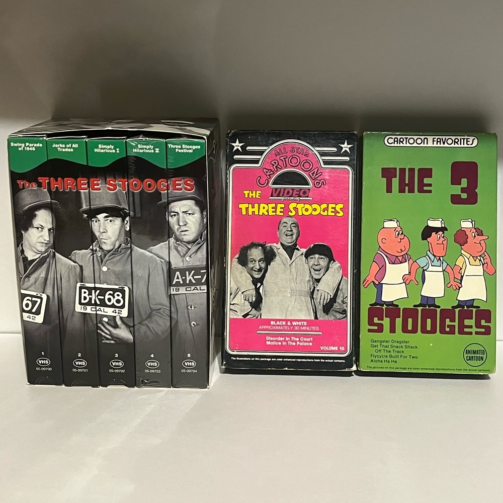 The Three Stooges Black and White VHS Collection of 7